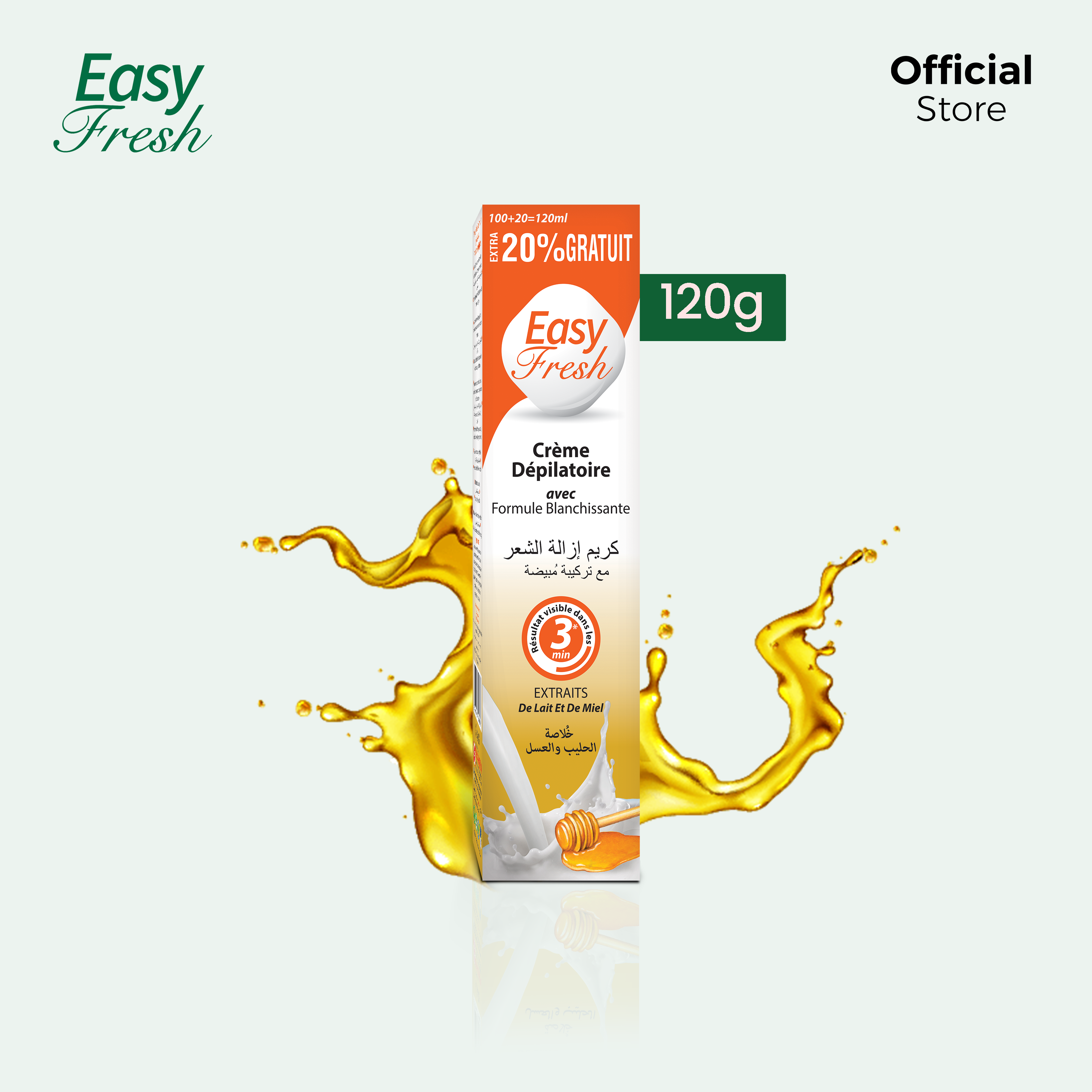 Easy Fresh Hair Removal Cream Milk & Honey 120ml - Image 4