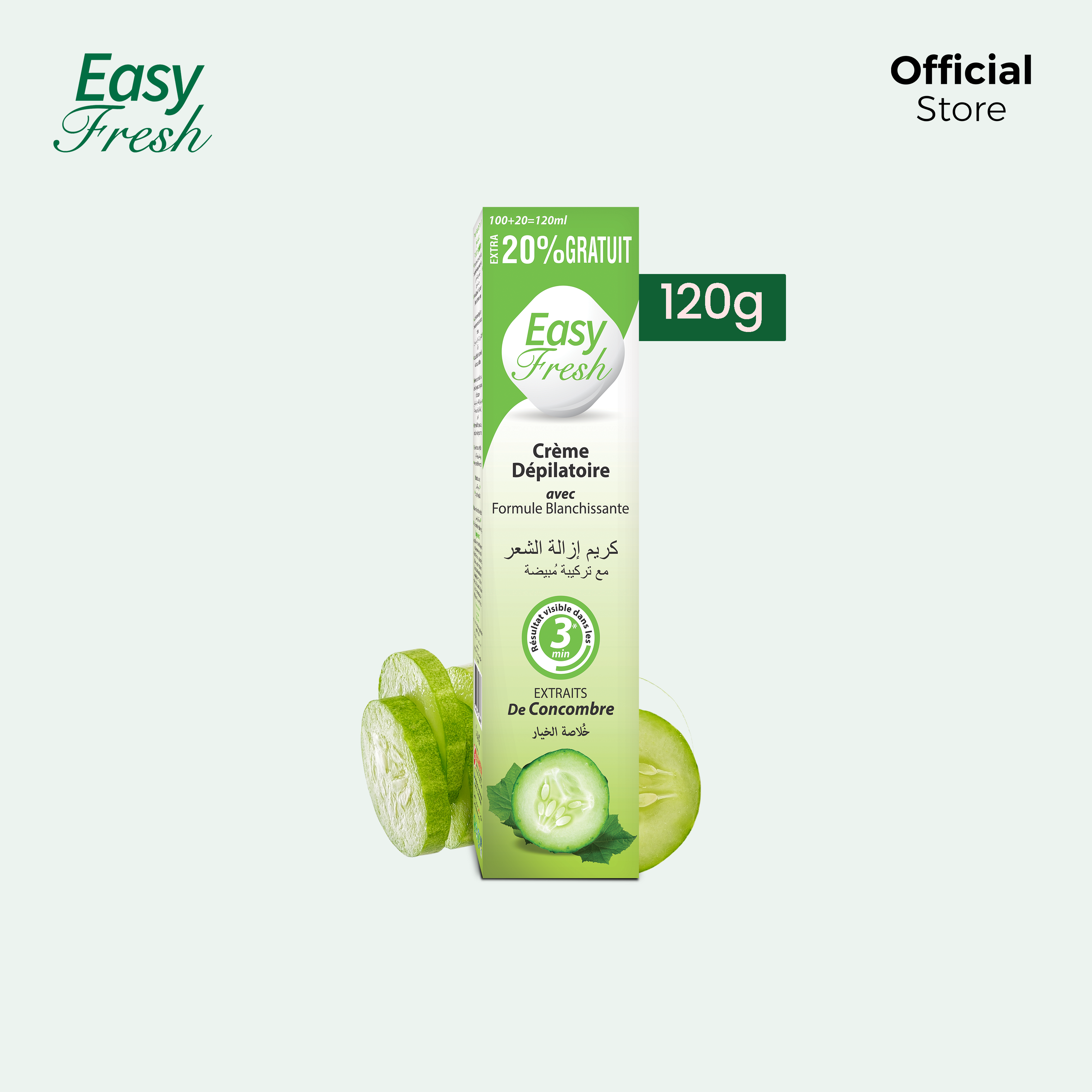 Easy Fresh Hair Removal Cream Cucumber 120ml - Image 4