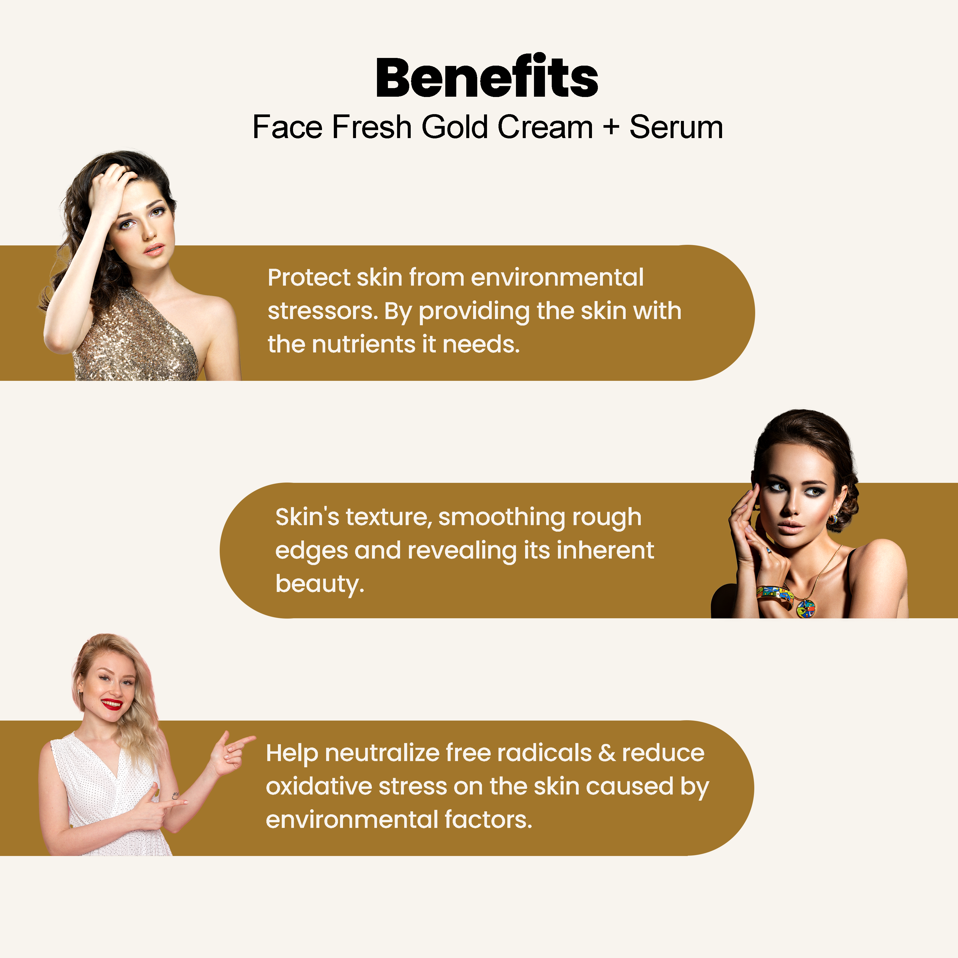 Face Fresh Gold Plus Beauty Cream + Serum 23g + 3ml - Image 6