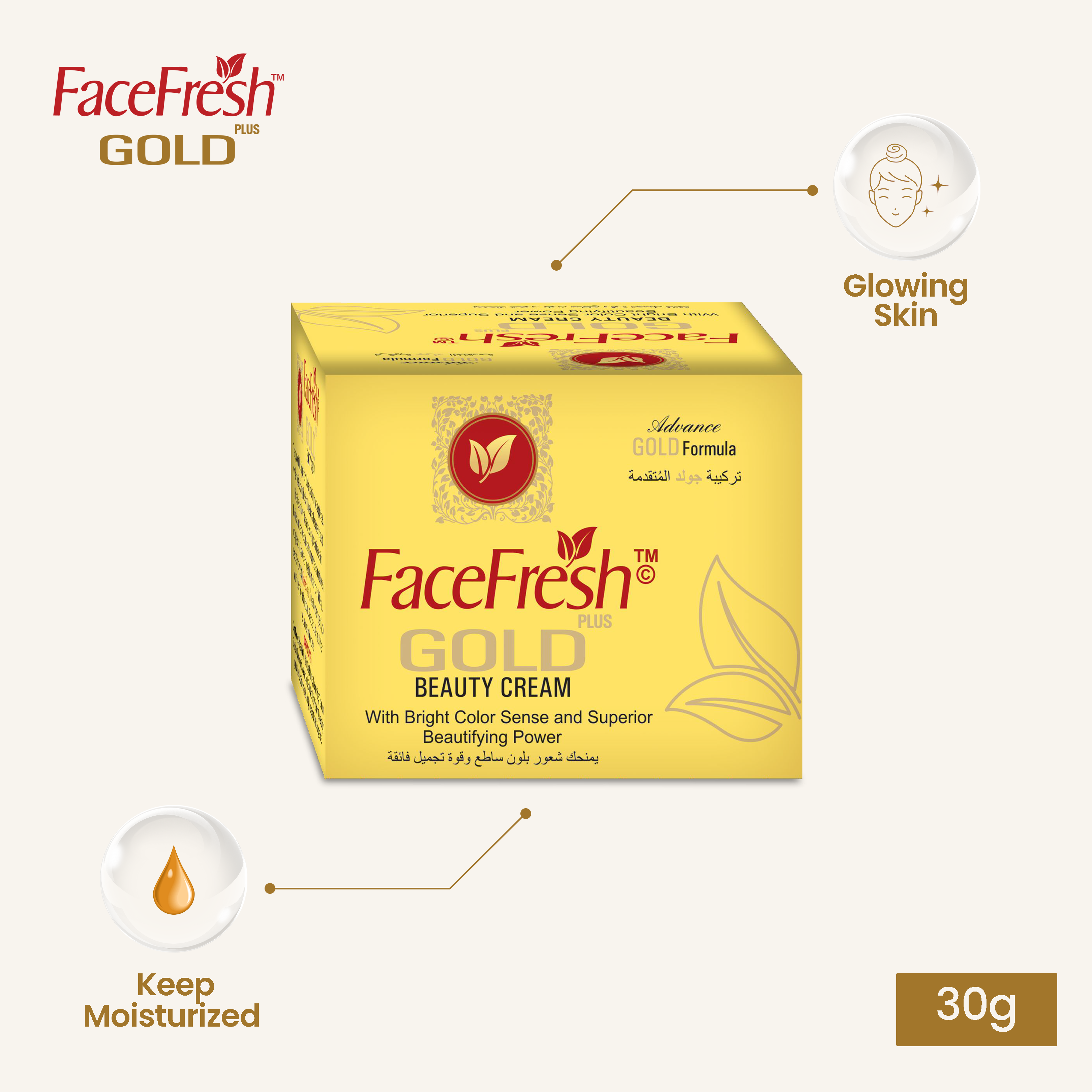 Face Fresh Gold Plus Beauty Cream Jar 30g