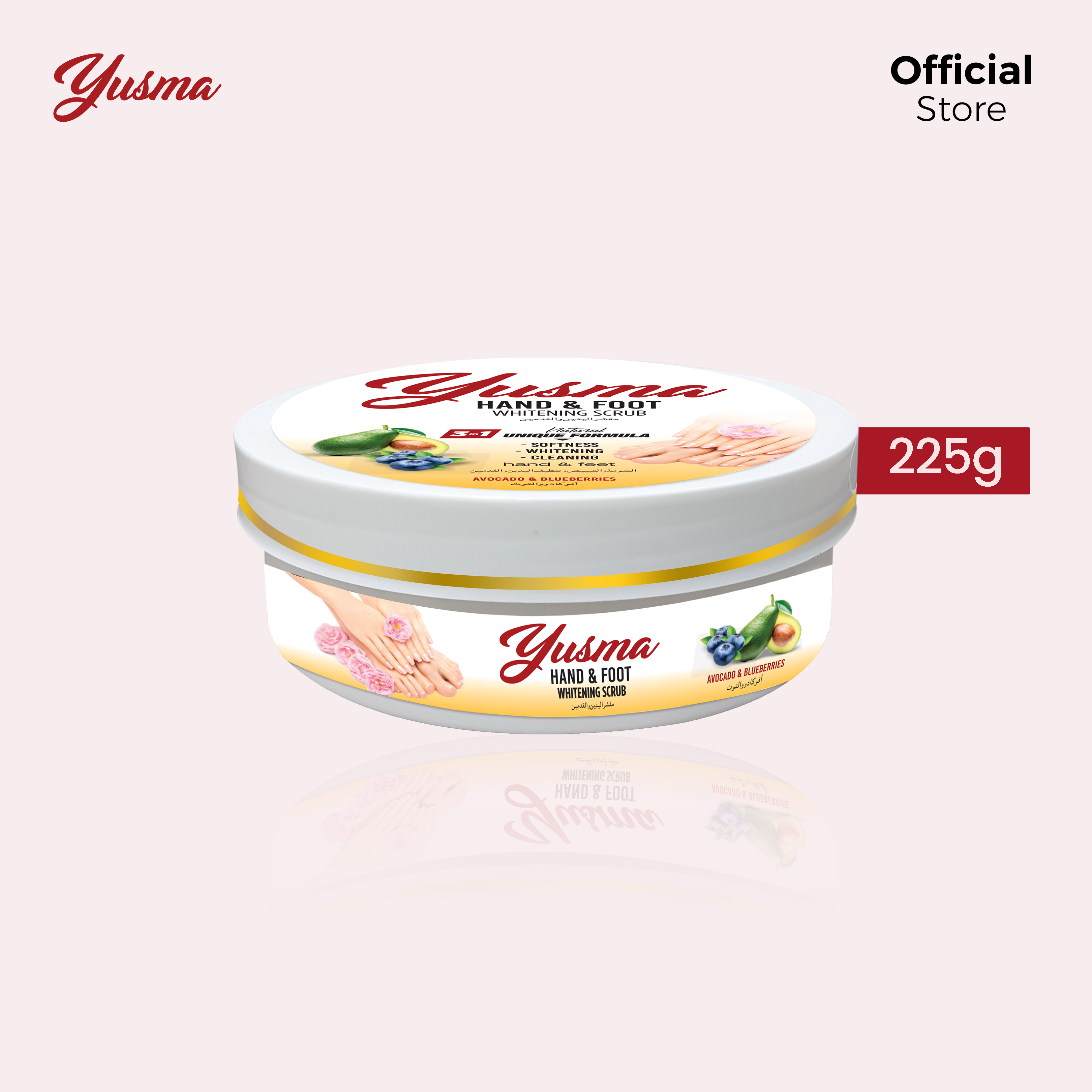 Yusma Hand & Foot Whitening Scrub 225g - Image 4