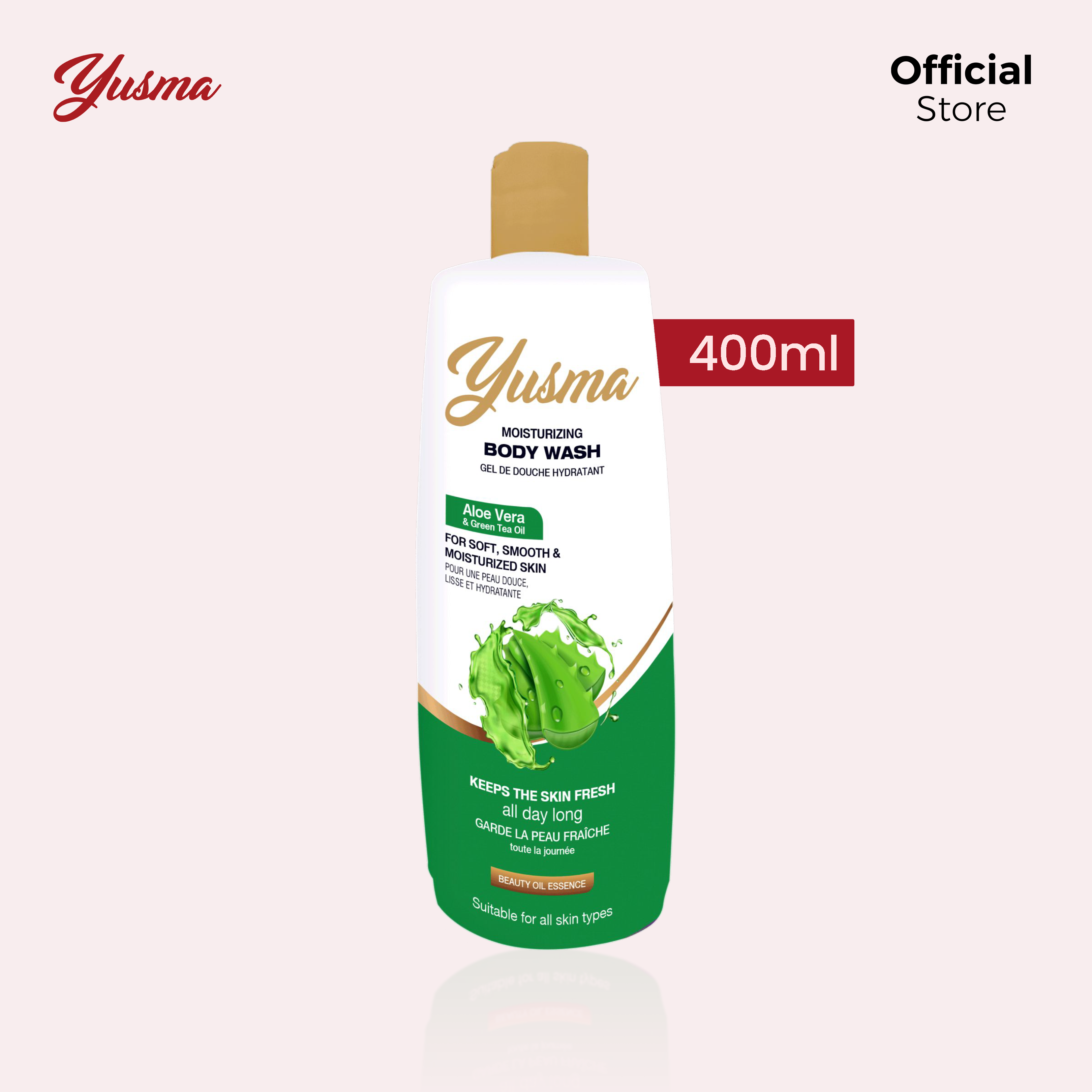 Yusma Body Wash Aloe Vera 400ml - Image 4