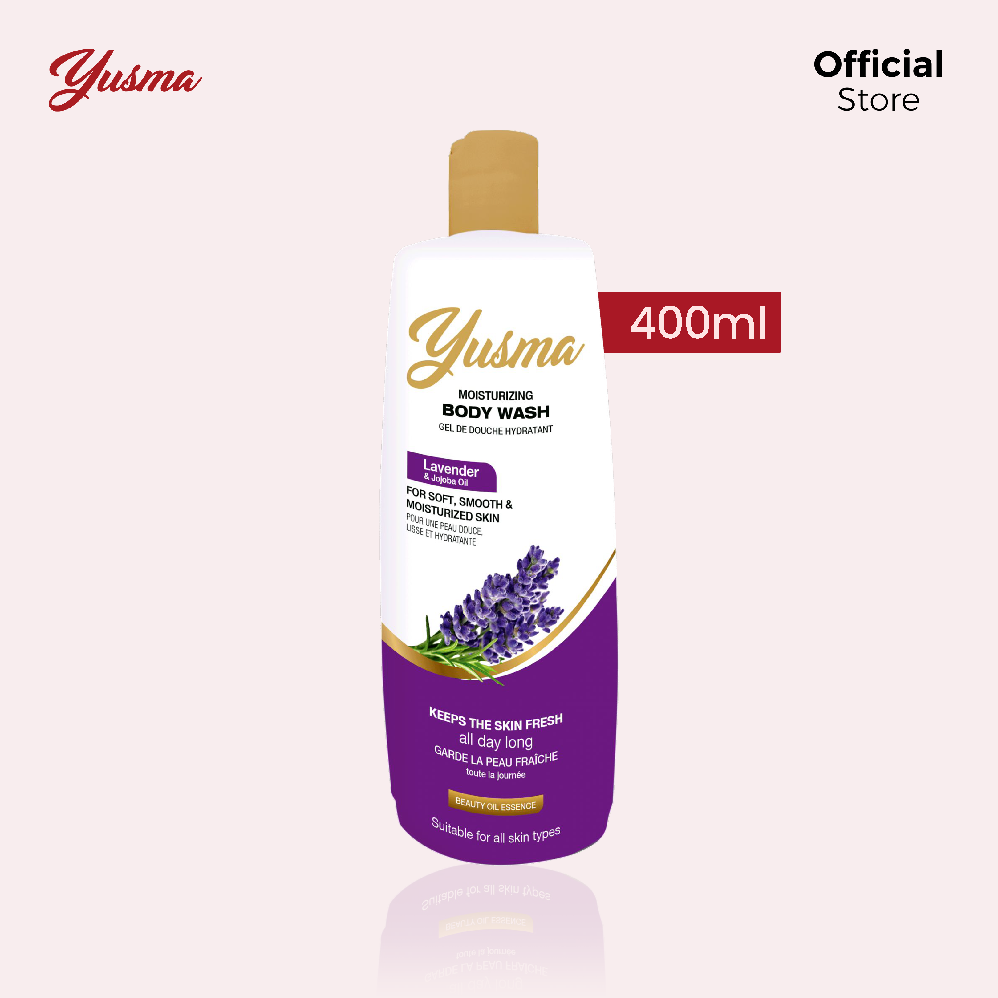 Yusma Body Wash Lavender 400ml - Image 4