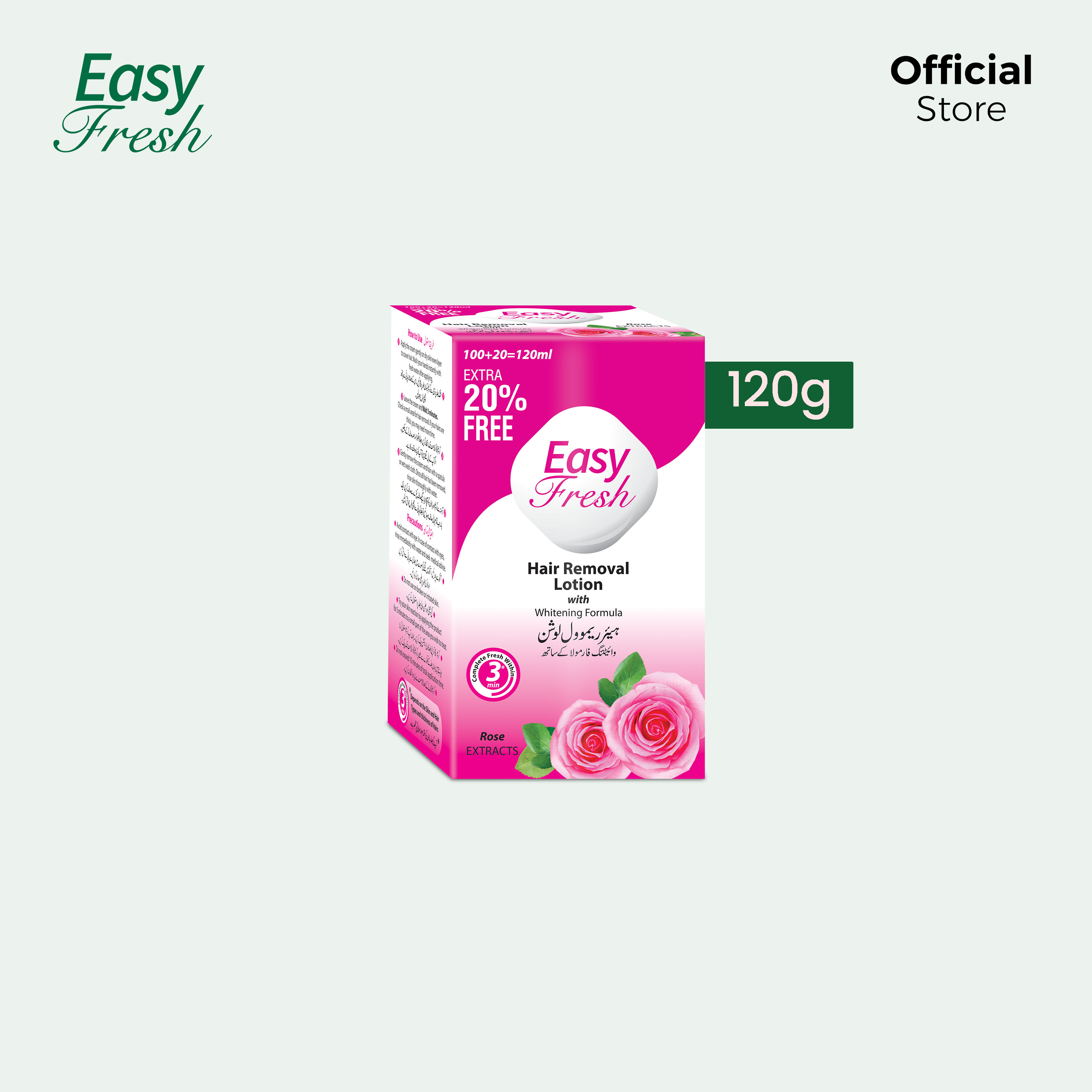 Easy Fresh Hair Removal Lotion Rose 120ml - Image 4