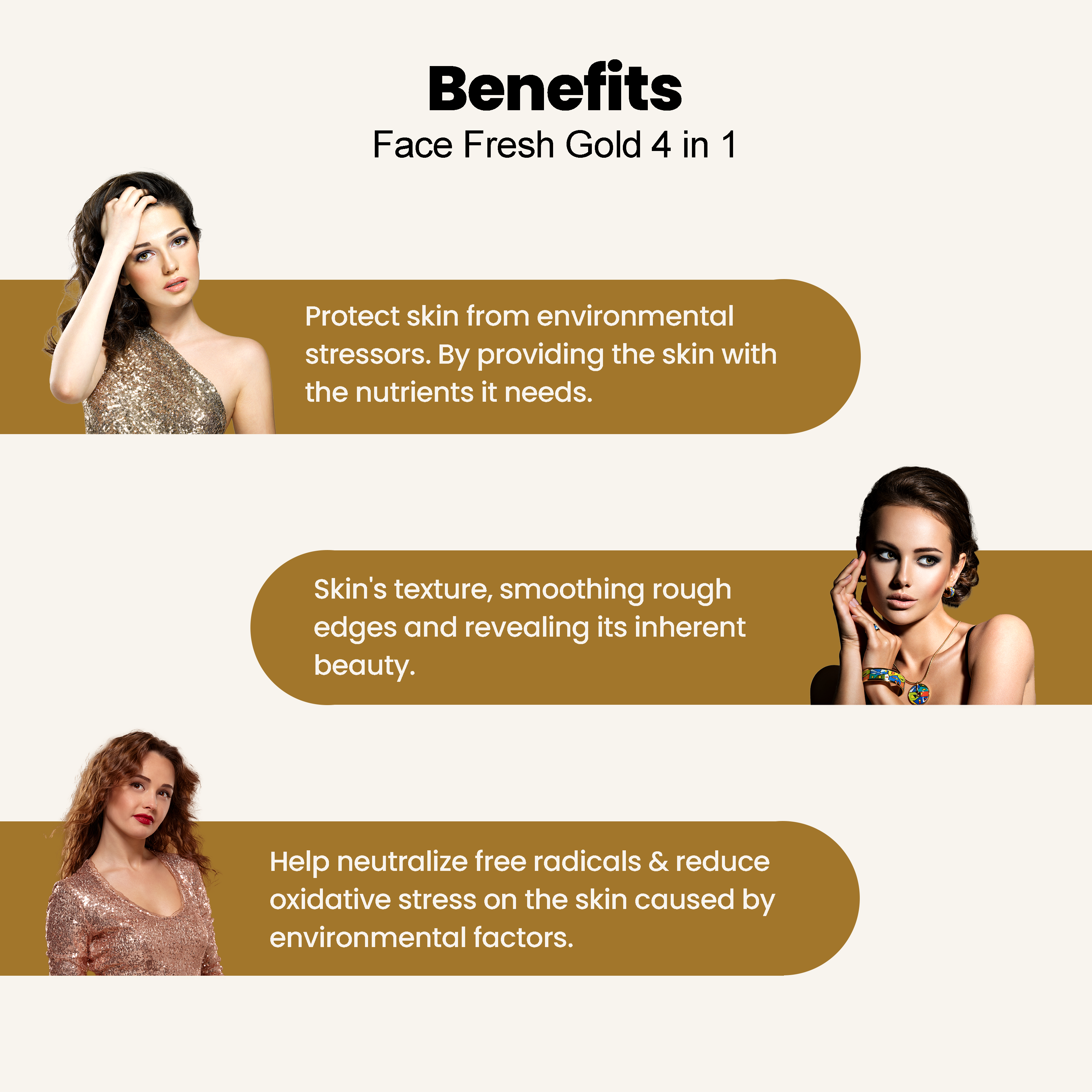 Face Fresh Gold Plus Beauty 4 In 1 Pack 23g + 30g + 3ml - Image 8