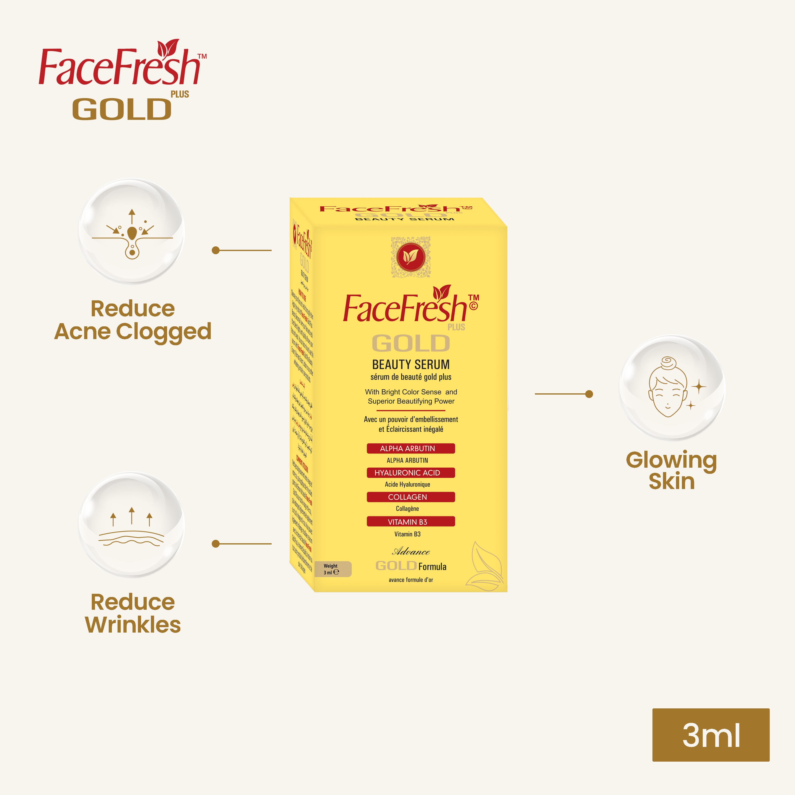 Face Fresh Gold Plus Beauty Serum 3ml