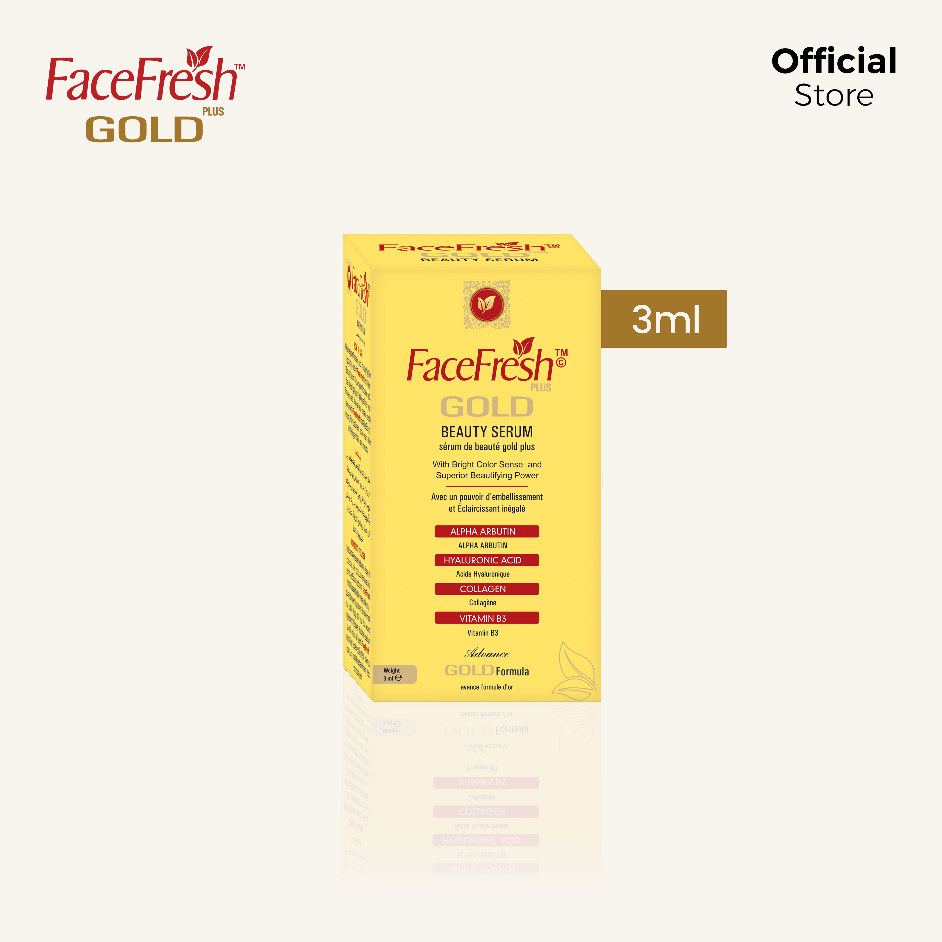 Face Fresh Gold Plus Beauty Serum 3ml - Image 4