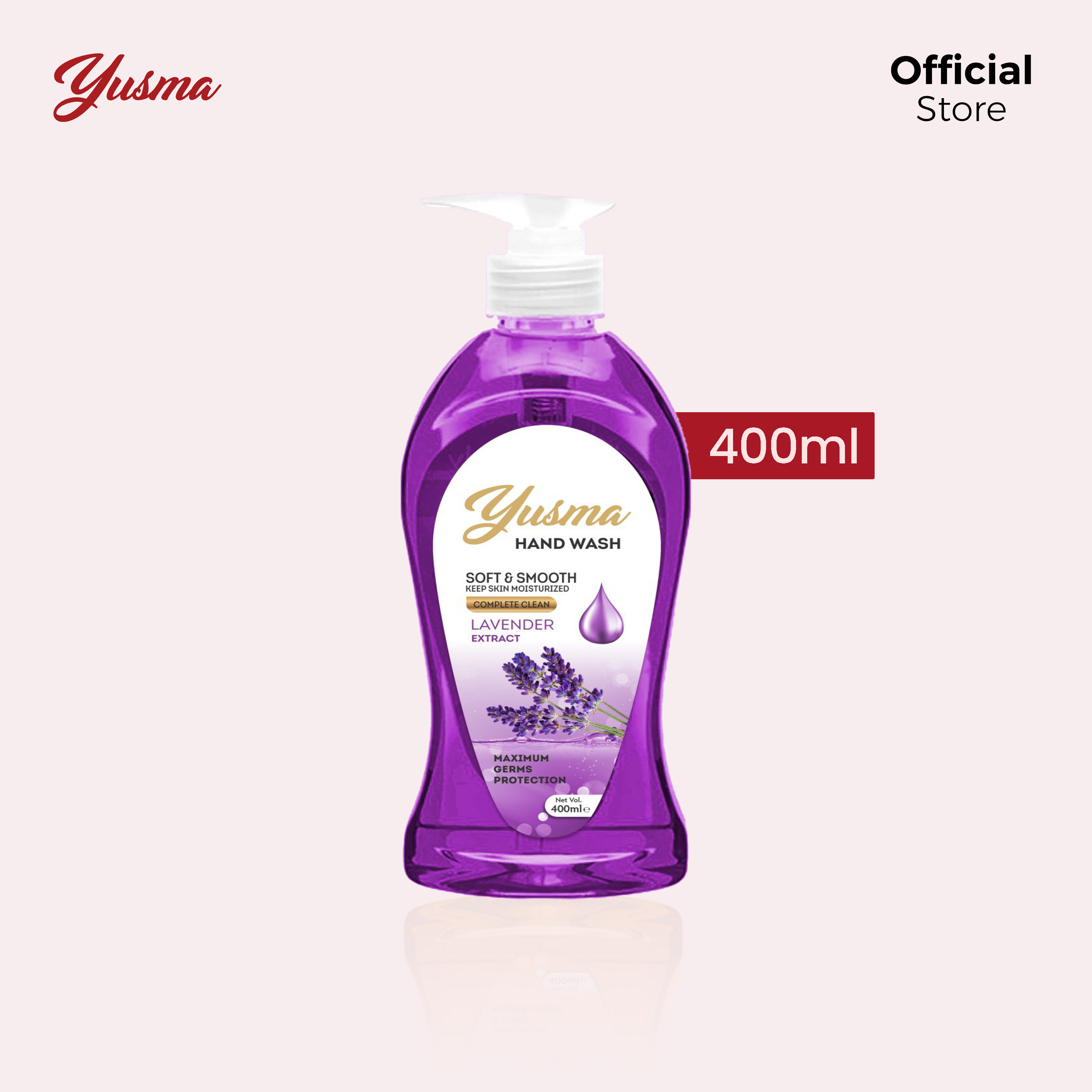Yusma Hand Wash Lavender Extract 400ml - Image 4