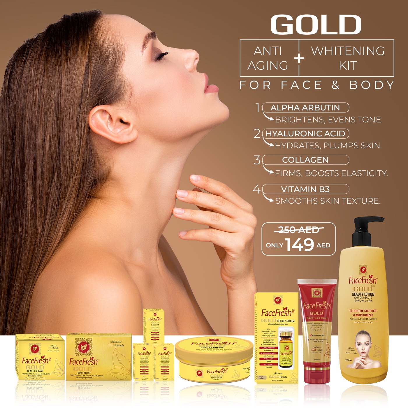 ✨ Unveil Your Radiance with Face Fresh Gold Set! ✨