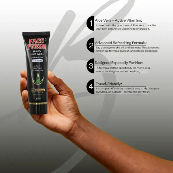 Face Fresh Beauty Face Wash for Men 60ml 3