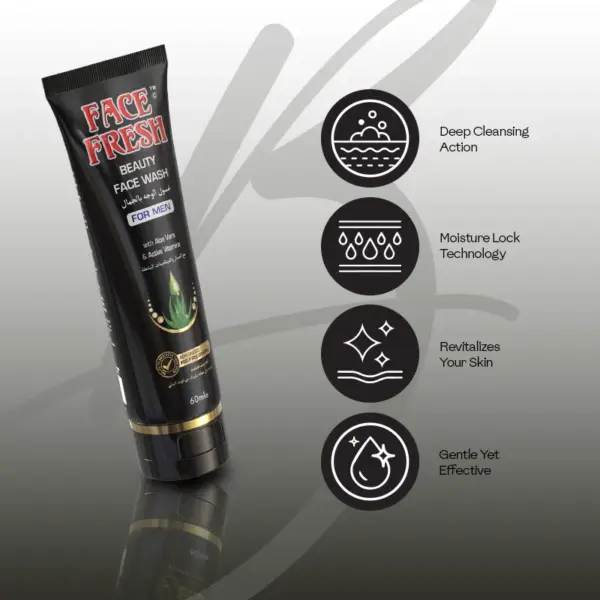 Face Fresh Beauty Face Wash for Men 60ml 4